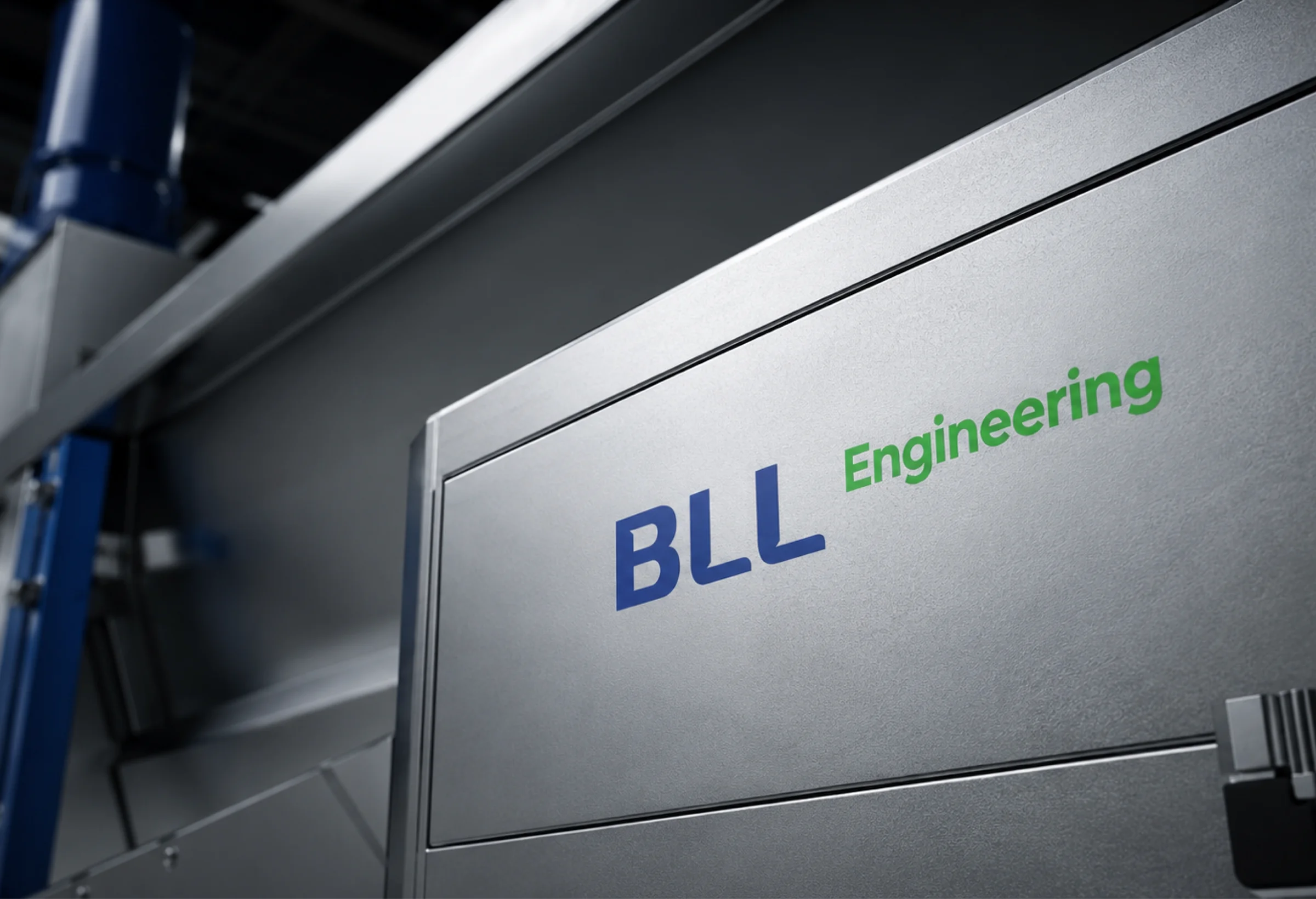 BLL Engineering logo close-up – wordmark detail and typographic precision